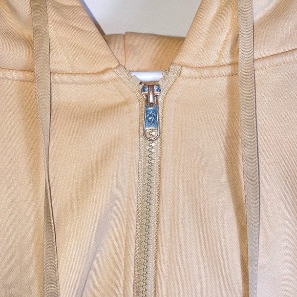 Popflex Oversized Cloud Zip Up Hoodie S/M, Sand, Tan - Picture 8 of 11
